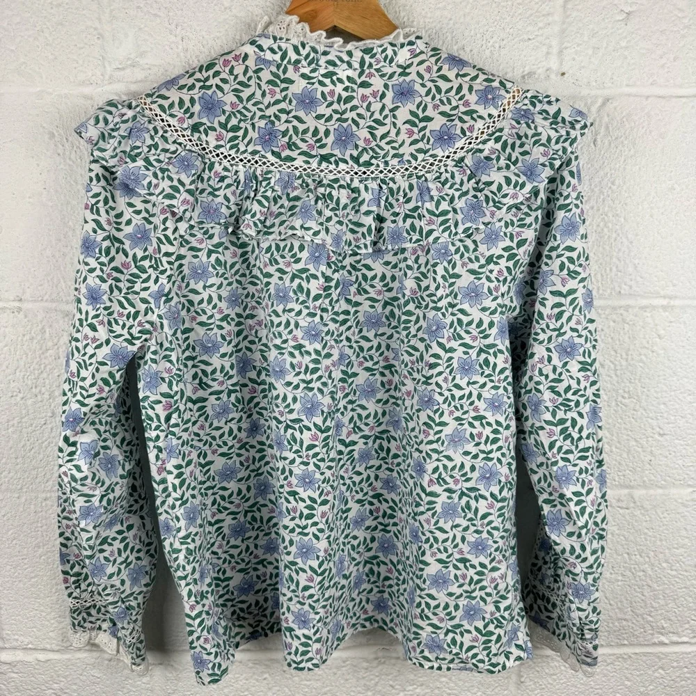 Pink City Prints Sky Florentina Florence Blouse – Size S – 100% Cotton - Picture 9 of 9